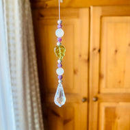 Moonstone, Peridot & Purple Chaorite Swarovski Crystal Drop Rainbow Light Catcher